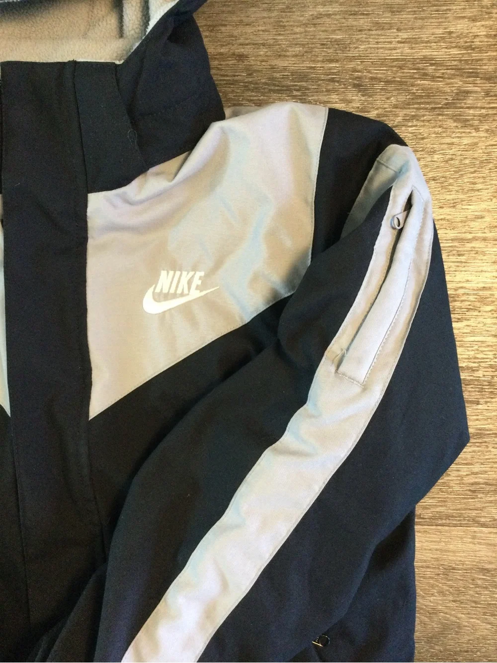 Youth Nike Black and gray reversible Hooded Sports Jacket